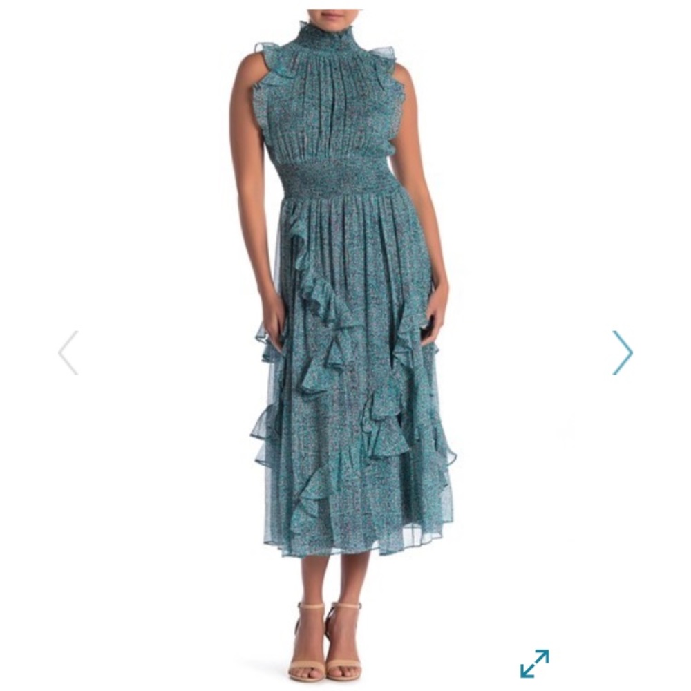 Rebecca Taylor Sleeveless Floral Silk Dress sz 6
